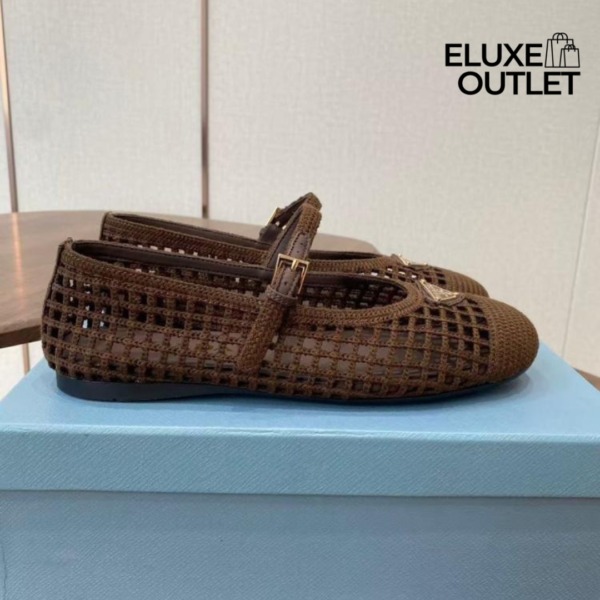 Häkel-Ballerinas in Kakaobraun
