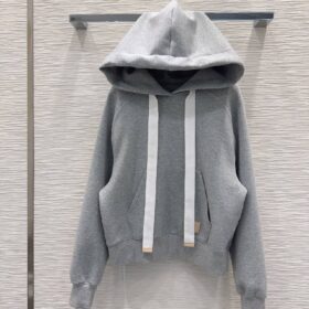 Contrast Drawstring Hellgrau
