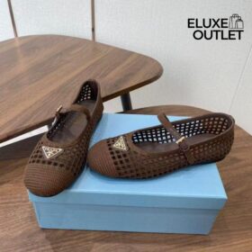 Häkel-Ballerinas in Kakaobraun