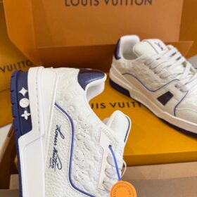 Trainer Sneaker Weiß / Royalblau