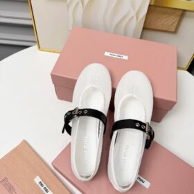 Ballerinas aus Mesh-Gewebe Weiß