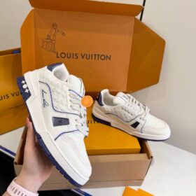 Trainer Sneaker Weiß / Royalblau