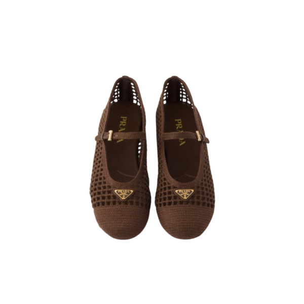 Häkel-Ballerinas in Kakaobraun