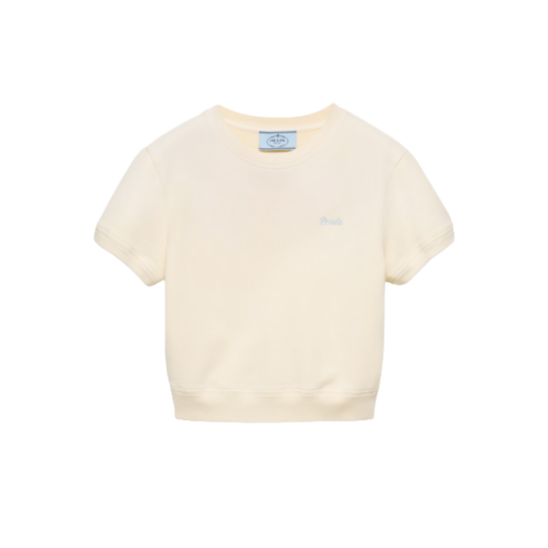 T-Shirt aus Baumwoll-Fleece