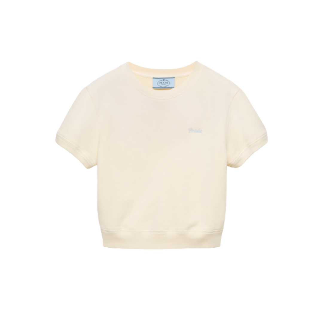 T-Shirt aus Baumwoll-Fleece