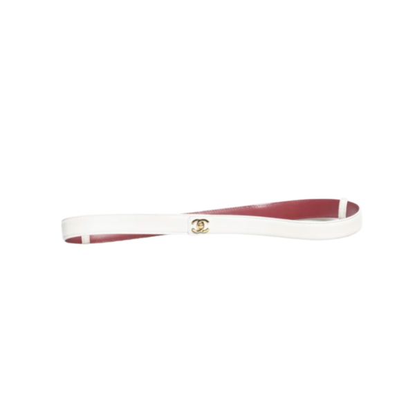Gürtelschnalle – Weiß & Gold 3cm