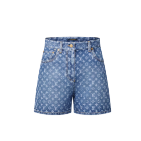 Monogram-Jeansshorts