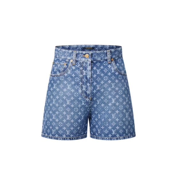 Monogram-Jeansshorts
