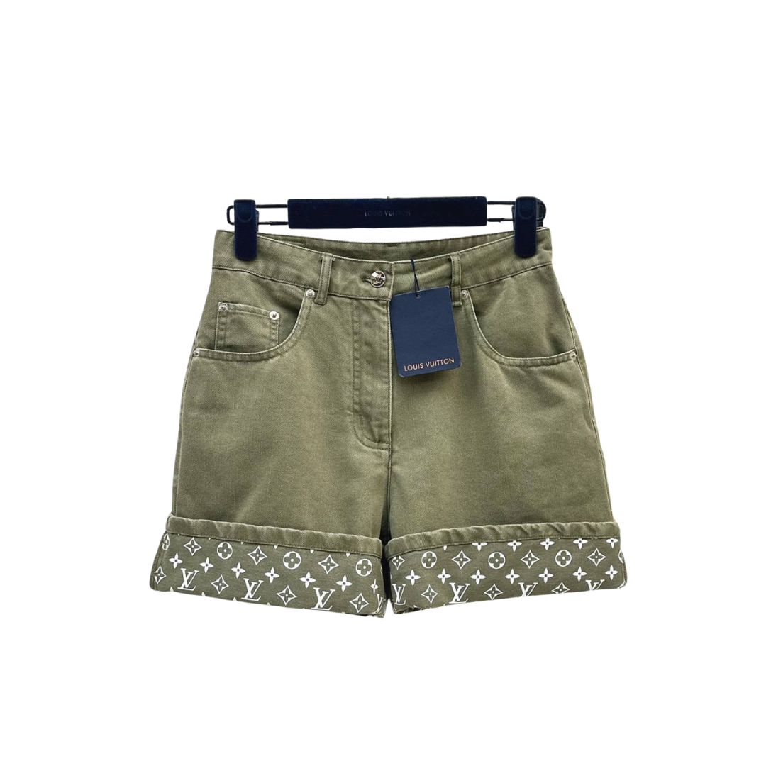 Inside-Out Monogram Blasses Khakigrün Shorts