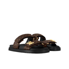 LV Sunset Flat Mule Braun/Schwarz