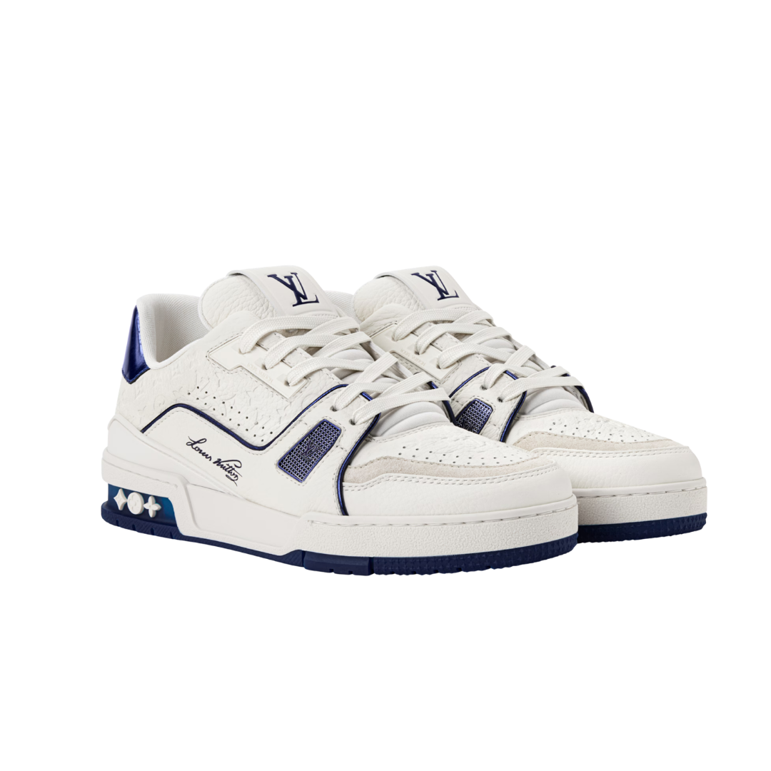 Trainer Sneaker Weiß / Royalblau