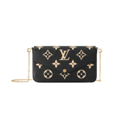 Pochette Felicie Schwarz/Beige 21 cm