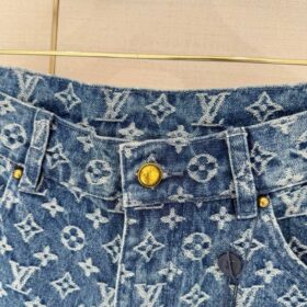 Monogram-Jeansshorts
