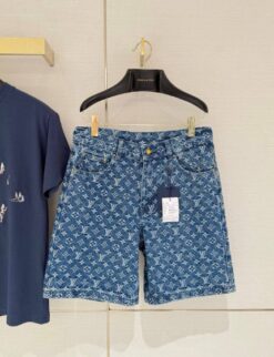 Monogram-Jeansshorts