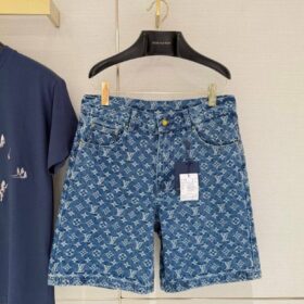 Monogram-Jeansshorts
