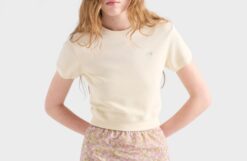 T-Shirt aus Baumwoll-Fleece