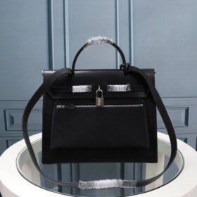 Military Toile Hunter Zip Schwarz 31 cm