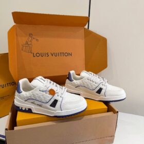 Trainer Sneaker Weiß / Royalblau