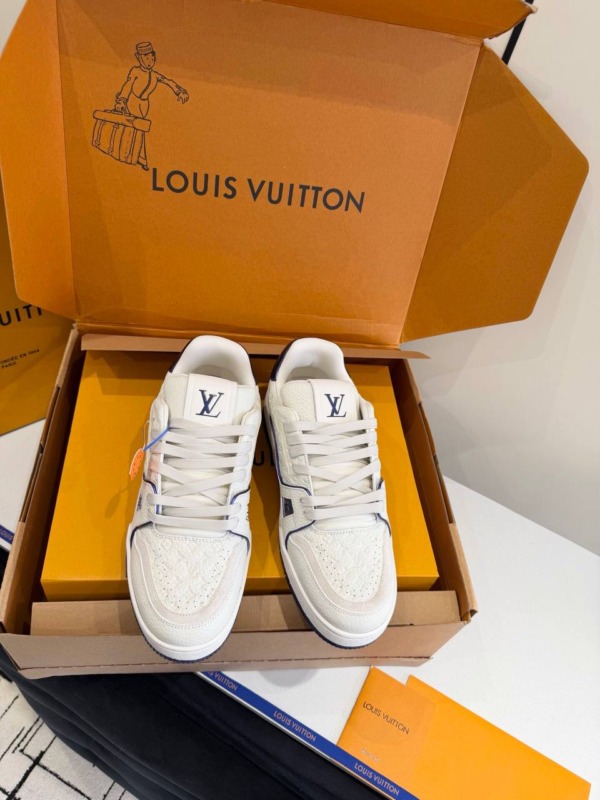 Trainer Sneaker Weiß / Royalblau