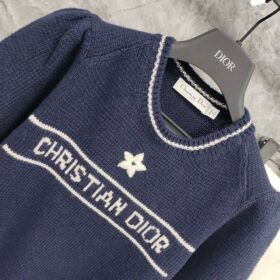 Kurzarm-Pullover Marineblau
