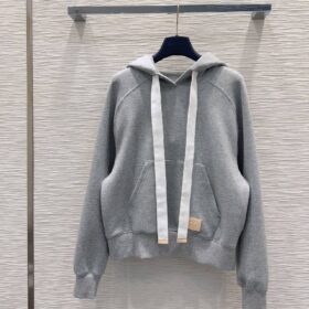 Contrast Drawstring Hellgrau