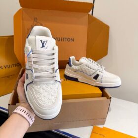 Trainer Sneaker Weiß / Royalblau