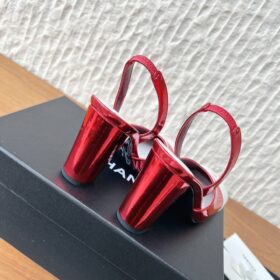 Slingpumps Weiß/Rot
