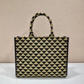 Symbole Embroidered Tote Beige 39 cm