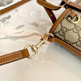 GG Emblem Mini-tasche Braun 17.5 cm