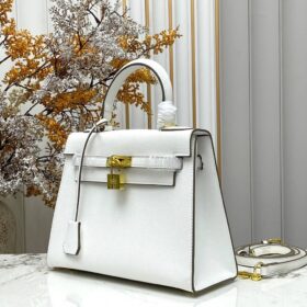 Kelly 25 Epsom Reinweiß/Gold