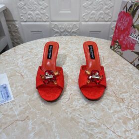 Brokat-Mules mit Stickerei 7.5 cm