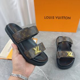 LV Sunset Flat Mule Braun/Schwarz