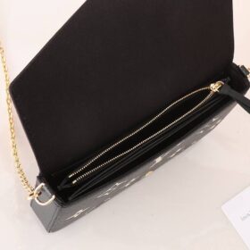 Pochette Felicie Schwarz/Beige 21 cm
