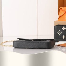 Pochette Felicie Schwarz/Beige 21 cm