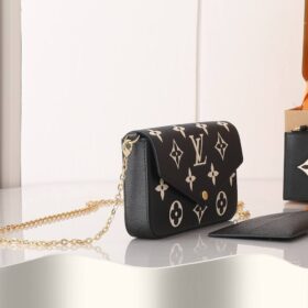 Pochette Felicie Schwarz/Beige 21 cm