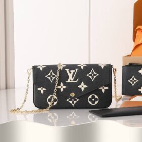Pochette Felicie Schwarz/Beige 21 cm