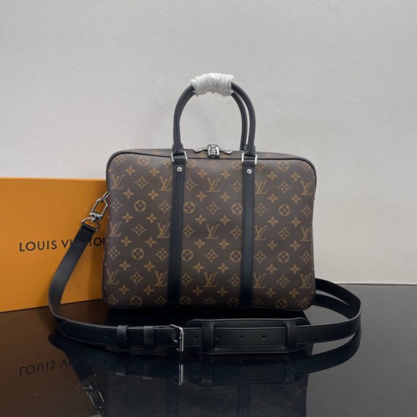 Porte-Documents Monogram Schwarz/Braun 37cm