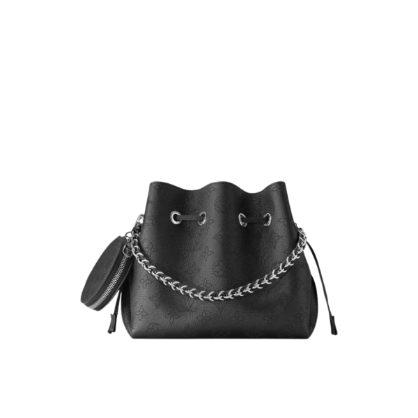 Bella Beuteltasche Schwarz / Silber 22 cm
