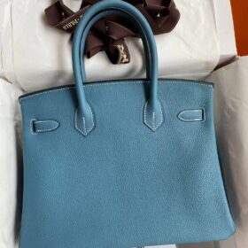 Birkin 35 Bleu Jean Togo