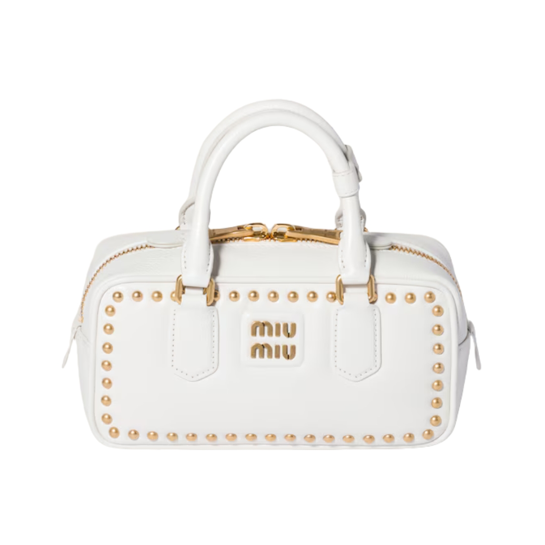 Arcadie Studded Leather Weiß 10.5 cm