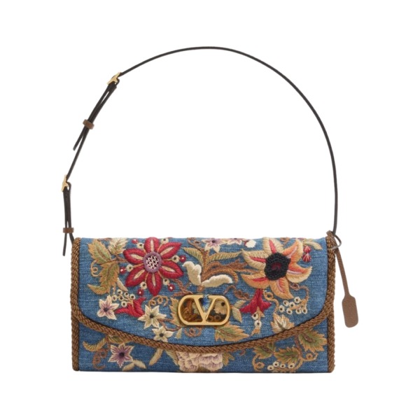 Small Embroidered Blau 3 cm