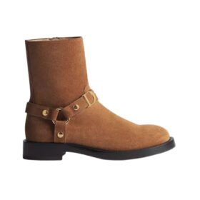 Suede Calfskin Cognacbraun