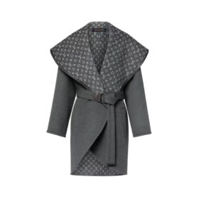 Oversized Collar Wrap Grau