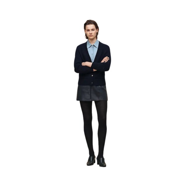Buttoned Cashmere Schwarz