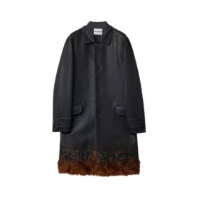 Single-Breasted Double Wool Anthrazit/Braun