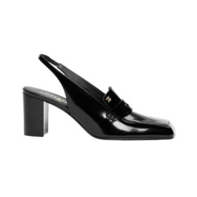 Shiny Calfskin Schwarz 7 cm