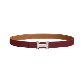 Reversible Leather Strap Silber 2.4 cm