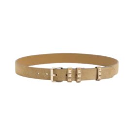 Rockstud Suede Havanabeige 3 cm