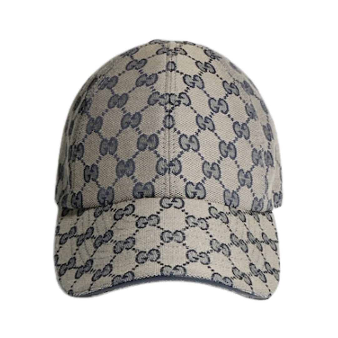 Cotton Canvas Baseball Beige/Blau