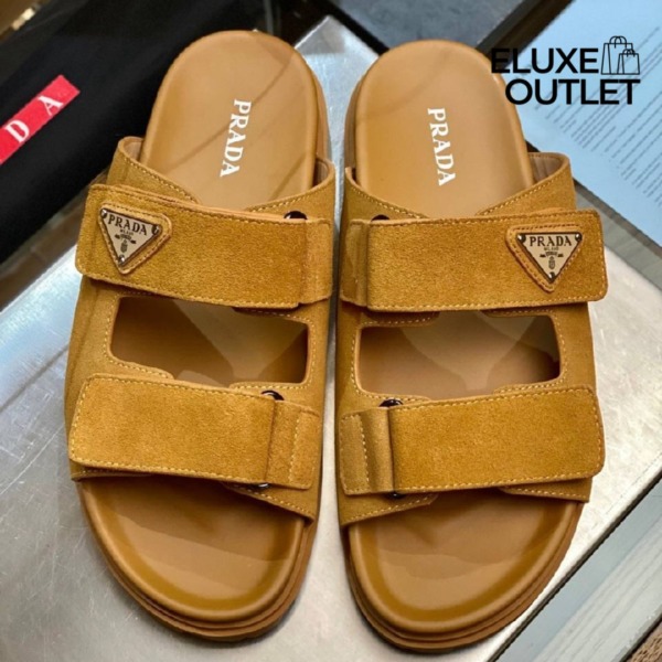 Wildleder Band Sandals Beige-Braun